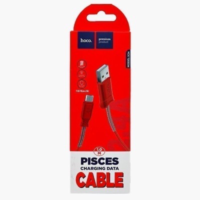 Usb Кабель-зарядка Micro Hoco X24 Pisces 2.4A 1м силиконовый красный Usb Кабель-зарядка Micro Hoco X24 Pisces 2.4A 1м силиконовый красный