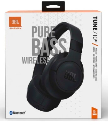 Стереонаушники Bluetooth Полноразмерные JBL T710BT черные Стереонаушники Bluetooth Полноразмерные JBL T710BT черные