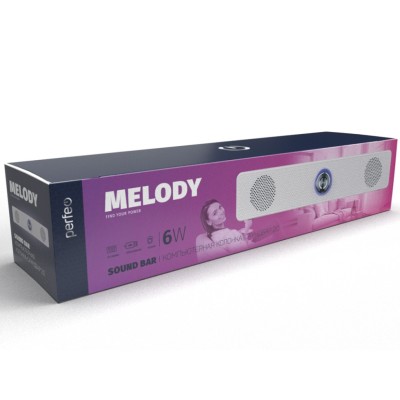 Колонка Perfeo Melody Sound Bar 6Вт (RMS) (PF_A4339) белая Колонка Perfeo Melody Sound Bar 6Вт (RMS) (PF_A4339) белая