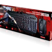 Проводной комплект клавиатура+мышь+коврик Smartbuy RUSH Shotgun черный (SBC-307728G-K)