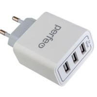 Сетевое зар. устр. Perfeo I4647 3USB 5A белое