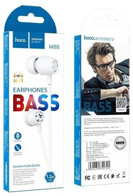 Наушники с микрофоном Hoco M88 1.2м белые Наушники с микрофоном Hoco M88 1.2м белые