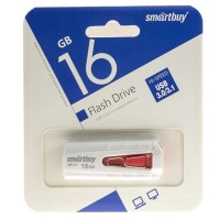3.0 USB флеш накопитель Smartbuy 16GB Iron White/Red (SB16GBIR-W3)