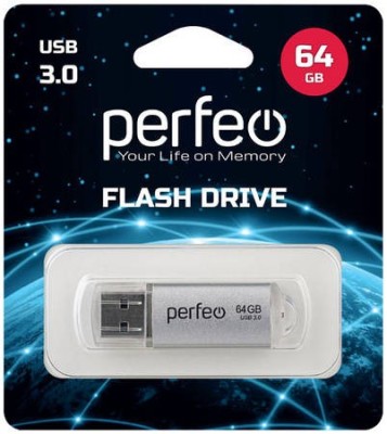 3.0 USB флеш накопитель Perfeo 64GB C14 серебритый 3.0 USB флеш накопитель Perfeo 64GB C14 серебритый