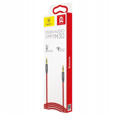 Аудиокабель AUX 3.5mm Baseus M30 100cm CAM30-B91 красный Аудиокабель AUX 3.5mm Baseus M30 100cm CAM30-B91 красный