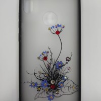 Накладка для Huawei Y6 (2019) пластик матовый рисунок со стразами