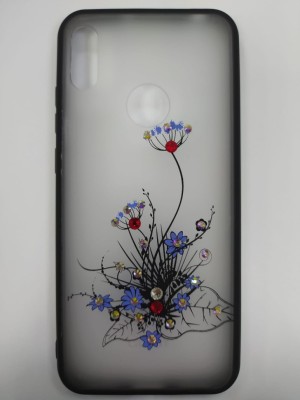 Накладка для Huawei Y6 (2019) пластик матовый рисунок со стразами Накладка для Huawei Y6 (2019) пластик матовый рисунок со стразами