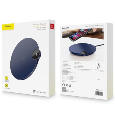 Беспроводное зарядное устройство Baseus Wireless Charger WXSX-03 синее Беспроводное зарядное устройство Baseus Wireless Charger WXSX-03 синее