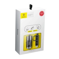 Автомобильное заряд. устр. Baseus Enjoy 1USB 2.4A с каб. Type-C/Lightning (CCALL-EL01) черное