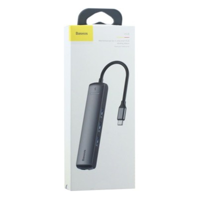 Переходник Baseus Mechanical Eye 6в1 Type-C на 3xUSB3.0/HDMI/RJ45/Ethernet (CAHUB-J0G) серый Переходник Baseus Mechanical Eye 6в1 Type-C на 3xUSB3.0/HDMI/RJ45/Ethernet (CAHUB-J0G) серый