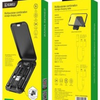 Usb Кабель-зарядка+подставка Kaku KSC-558 3в1 Micro/Lightning/Type-C 26см черный