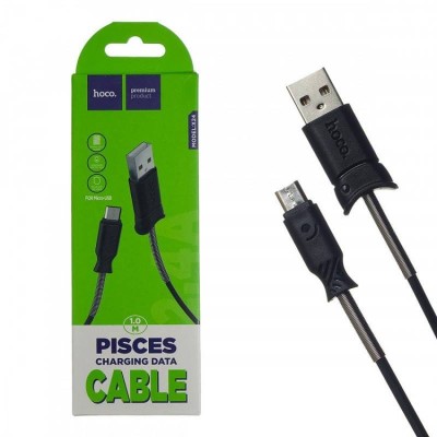 Usb Кабель-зарядка Micro Hoco X24 Pisces 2.4A 1м силиконовый черный Usb Кабель-зарядка Micro Hoco X24 Pisces 2.4A 1м силиконовый черный