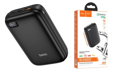 Powerbank Hoco Q2A 20000mAh 1USB/1C 22.5W/20W с дисплеем черный Powerbank Hoco Q2A 20000mAh 1USB/1C 22.5W/20W с дисплеем черный