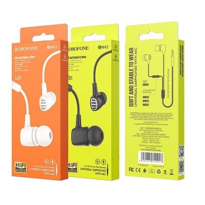 Наушники с микрофоном Borofone BM43 Remy 1.2м черный Наушники с микрофоном Borofone BM43 Remy 1.2м черный