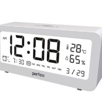 Часы-метеостанция Perfeo Brisa (PF-S8827) белые