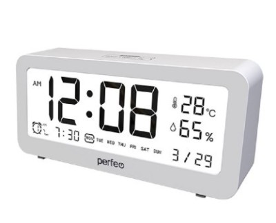 Часы-метеостанция Perfeo Brisa (PF-S8827) белые Часы-метеостанция Perfeo Brisa (PF-S8827) белые