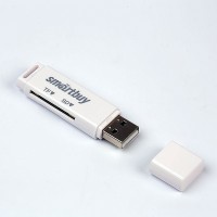 Картридер Smartbuy 715 USB - SD/microSD (SBR-715-W) белый