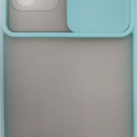 Накладка со шторкой камеры Samsung Galaxy A72 матовая бирюзовая