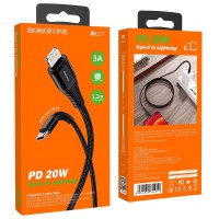 Usb Кабель-зарядка Type-C на Lightning Borofone BU27 Cool Victory 3A 20W 1м чёрный