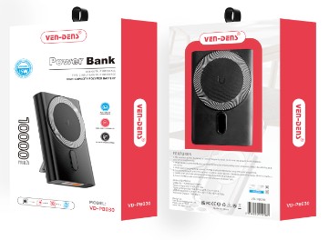 Powerbank с беспроводной зарядкой MagSafe Ven-Dens PB030 10000mAh USB-C 15W/20W черный Powerbank с беспроводной зарядкой MagSafe Ven-Dens PB030 10000mAh USB-C 15W/20W черный