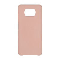 Накладка для Xiaomi Pocophone X3 Silicone cover без логотипа пудро