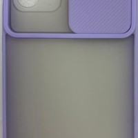Накладка со шторкой камеры Samsung Galaxy A72 матовая сиреневая