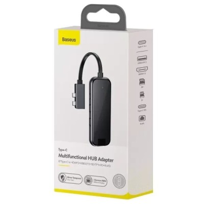 Переходник Baseus Multifunctional Hub 2xUSB-C USB3.0*2+SD+TF+HDMI*2+RJ45+Type-C (CAHUB-FZ0G) Переходник Baseus Multifunctional Hub 2xUSB-C USB3.0*2+SD+TF+HDMI*2+RJ45+Type-C (CAHUB-FZ0G)