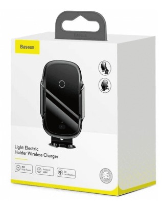 Держатель c беспроводной зарядкой Baseus Light Electric Holder WXHW03-01 черный Держатель c беспроводной зарядкой Baseus Light Electric Holder WXHW03-01 черный