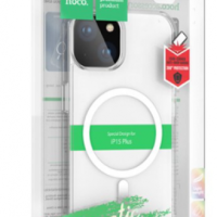 Накладка для i-Phone 15 Pro Max Hoco Magnetic series силикон прозрачный