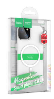 Накладка для i-Phone 15 Pro Max Hoco Magnetic series силикон прозрачный Накладка для i-Phone 15 Pro Max Hoco Magnetic series силикон прозрачный
