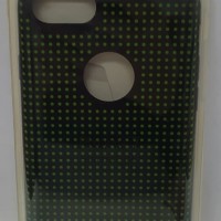 Накладка для i-Phone 7 силикон в сетку под оригинал, с вырезом под логотип, черная