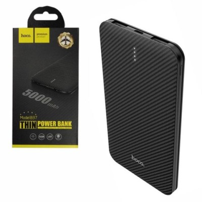 Powerbank Hoco B37 5000mAh 2USB 1A с индикатором черный Powerbank Hoco B37 5000mAh 2USB 1A с индикатором черный