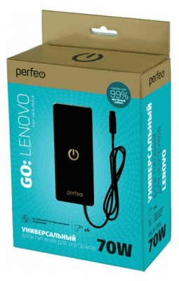 Блок питания для ноутбуков Lenovo Perfeo 70W (ULA-70L) Блок питания для ноутбуков Lenovo Perfeo 70W (ULA-70L)