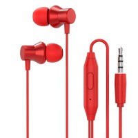 Наушники с микрофоном Lenovo HF130 1.2м красные