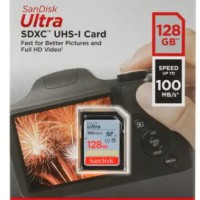 SDXC карта памяти SanDisk 128GB Class10 Ultra UHS-I 100MB/s (SDSDUNR-128G-GN3IN)