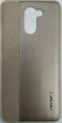 Накладка для Huawei Y7 (2017) силиконовая кожзам с логотипом золотой Накладка для Huawei Y7 (2017) силиконовая кожзам с логотипом золотой