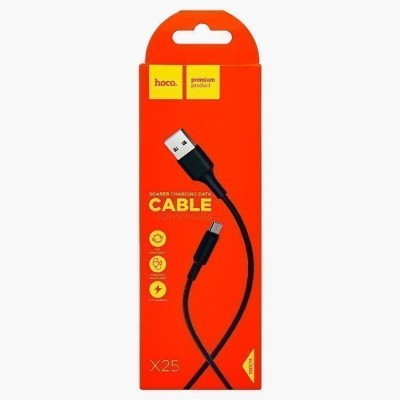 Usb Кабель-зарядка Micro Hoco X25 Soarer 2A 1м силиконовый черный Usb Кабель-зарядка Micro Hoco X25 Soarer 2A 1м силиконовый черный