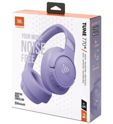 Стереонаушники Bluetooth Полноразмерные JBL T770NC BT5.3/690mAh/70ч фиолетовые Стереонаушники Bluetooth Полноразмерные JBL T770NC BT5.3/690mAh/70ч фиолетовые