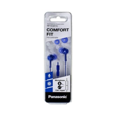 Стереонаушники Panasonic RP-TCM115GCA синие Стереонаушники Panasonic RP-TCM115GCP.В этих наушниках-вкладышах используется линейный микрофон, что позволяет исключительно легко использовать их с вашим смартфоном, воспроизводя чистый звук с превосходной изоляцией от шума.Конструкция, обеспечивающая комфортное прослушиваниеАмбушюры TCM115 плотно и удобно сидят в ухе.Микрофон и кнопка ответа на звонок .Вспомогательный микрофон и возможность дистанционного управления наушников TCM115 совместимы с устройствами iPhone, BlackBerry и Android.