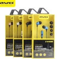 Стереонаушники AWEI с микрофоном ES910i серебристые