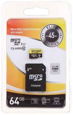micro SDXC карта памяти Exployd 64GB Class 10 (с адаптером SD) micro SDXC карта памяти Exployd 64GB Class 10 (с адаптером SD)