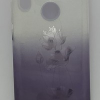 Накладка для Huawei Y7 (2019) силикон с блёстками цветы в ассортименте
