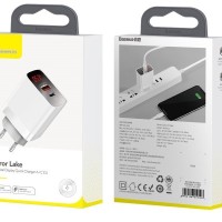 Сетевое зар. устр. Baseus Mirror Lake PPS 1USB+1C (CCJMHC-A02) белое