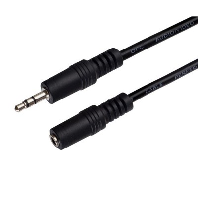 Кабель Jack 3.5mm штекер↔Jack 3.5mm гнездо Perfeo, 3m (J2202) Кабель Jack 3.5mm штекер↔Jack 3.5mm гнездо Perfeo, 3m (J2202)
