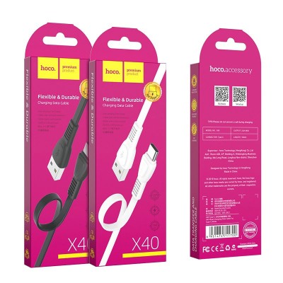 Usb Кабель-зарядка Type-C Hoco X4 1м серый Usb Кабель-зарядка Type-C Hoco X4 1м серый