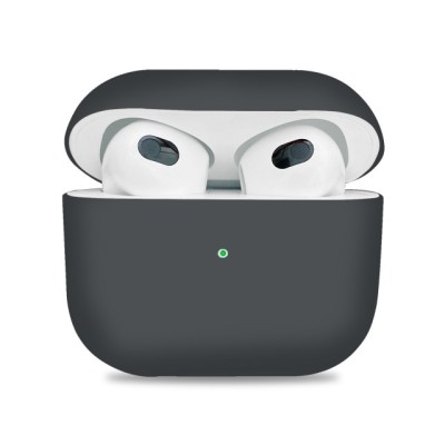 Силиконовый чехол для AirPods 3 тёмно-серый Силиконовый чехол для AirPods 3 тёмно-серый