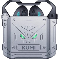 Наушники беспроводные Bluetooth Kumi Mech X3 серебристые