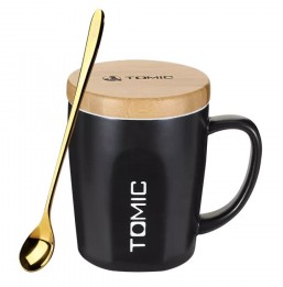 Керамическая кружка с бамбуковой крышкой Xiaomi Tomic Ceramic Cup (TC1316U) черная Керамическая кружка с бамбуковой крышкой Xiaomi TomicCeramic Cup (TC1316U) черная