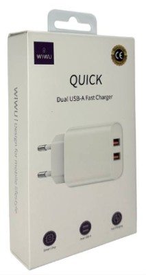 Сетевое зар. устр. WIWU Quick 2USB 2.1A Wi-U003 белое Сетевое зар. устр. WIWU Quick 2USB 2.1A Wi-U003 белое