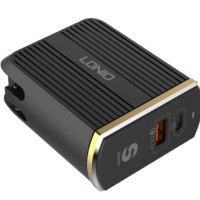 Сетевое зар. устр. LDNIO A2502C с шнуром Micro 2USB черное
